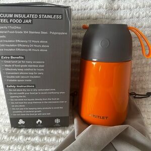 Orange Insulated Stainless Steel Food Jar